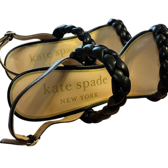 Kate Spade New York Slingback Stiletto Black Sandals Women’s 8.5 w/ Dust Bag - Picture 4 of 13